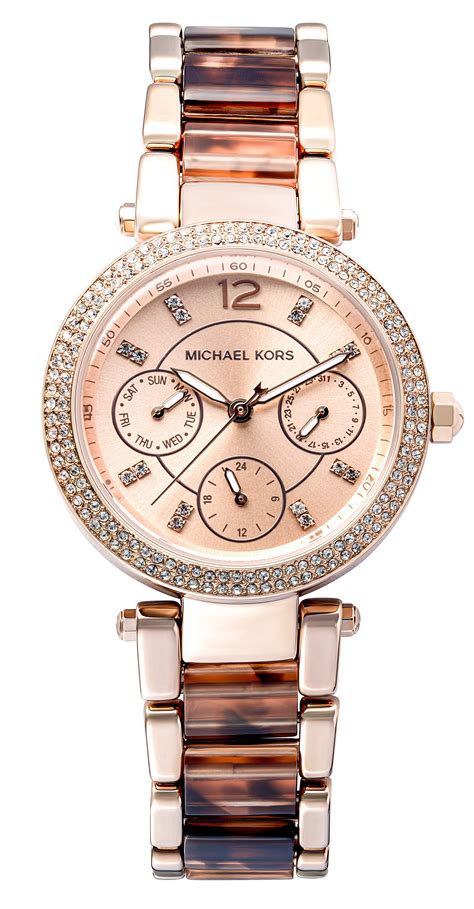 michael kors women's parker rose goldtone stainless steel watch|Michael Kors parker watch review.